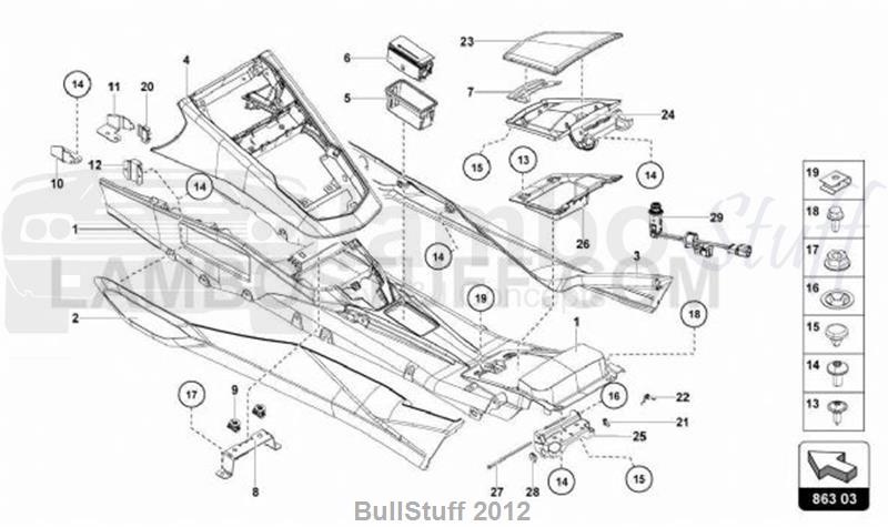 2015 Lamborghini AVENTADOR LP700-4 COUPE CANADA TUNNEL (863.03.00)